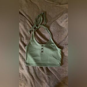 Sage halter top